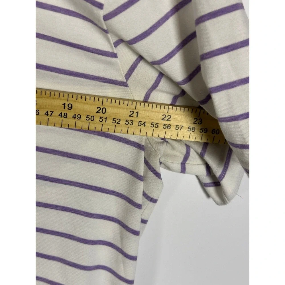 Polo Golf Ralph Lauren Polo Shirt Mens L White Lavender Stripe Short Sleeve